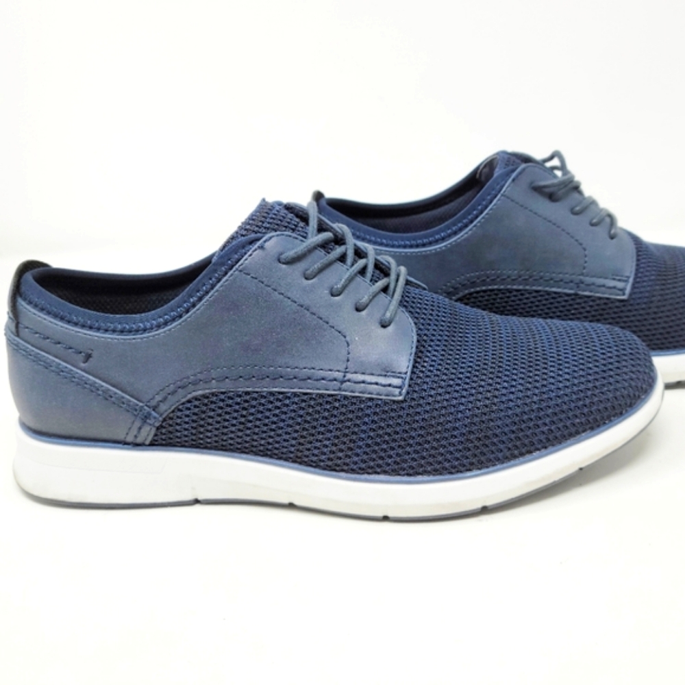 Nordstrom Mens Casual Blue Leather/Canvas  Lace-Up